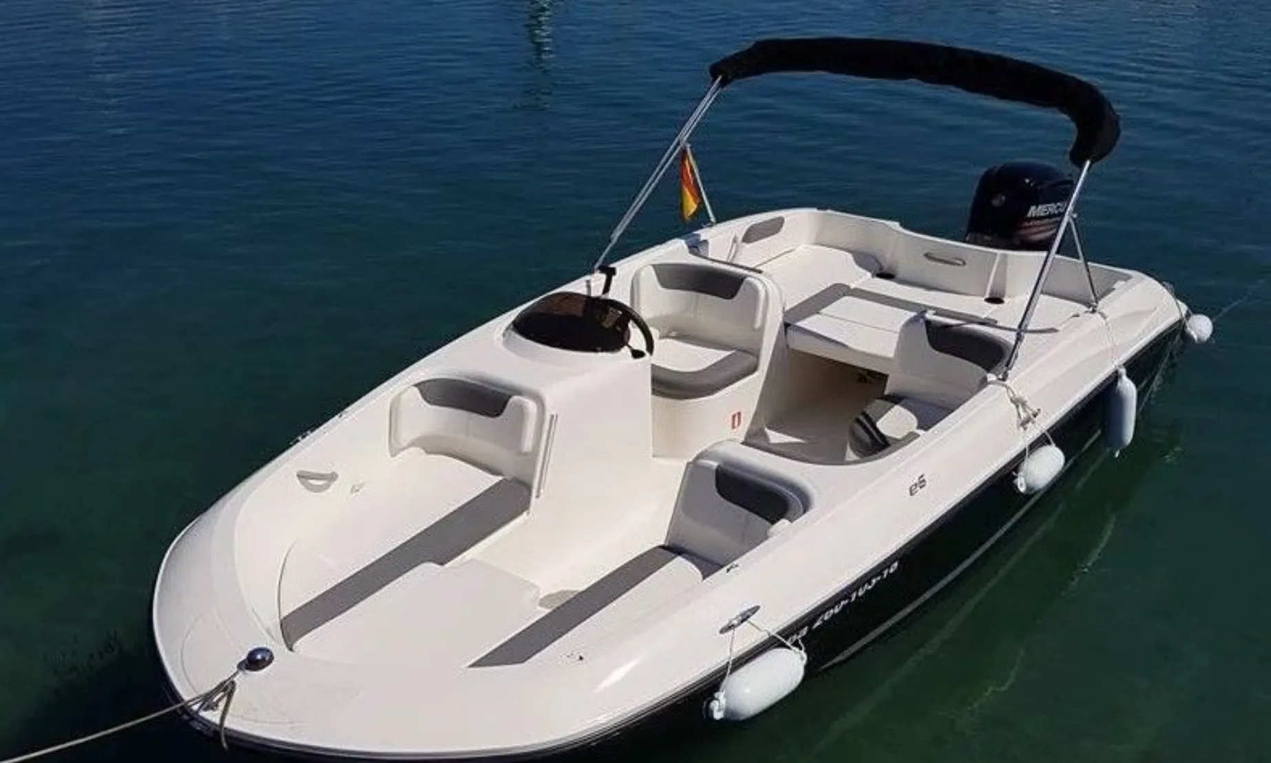 Explore Can Pastilla on a 6m Rental Bayliner Element 160