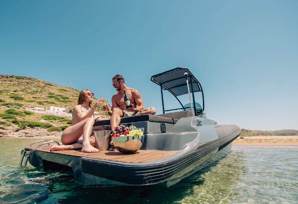 11m Porto Heli Motor Boat Bell Marine Rock 36 Hire