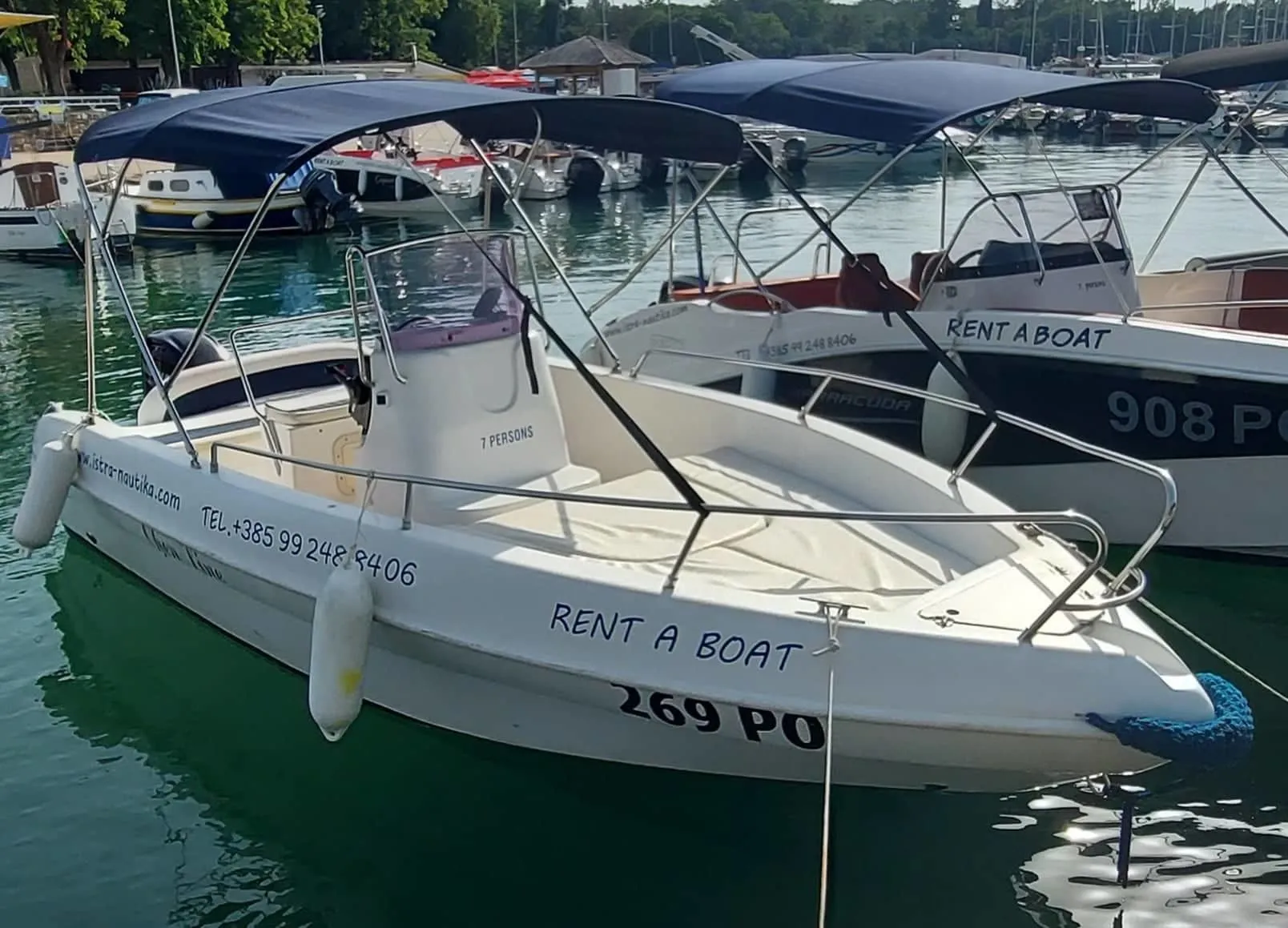 Explore Funtana on a 5.65m Rental Bellingardo Sea Ghost 550