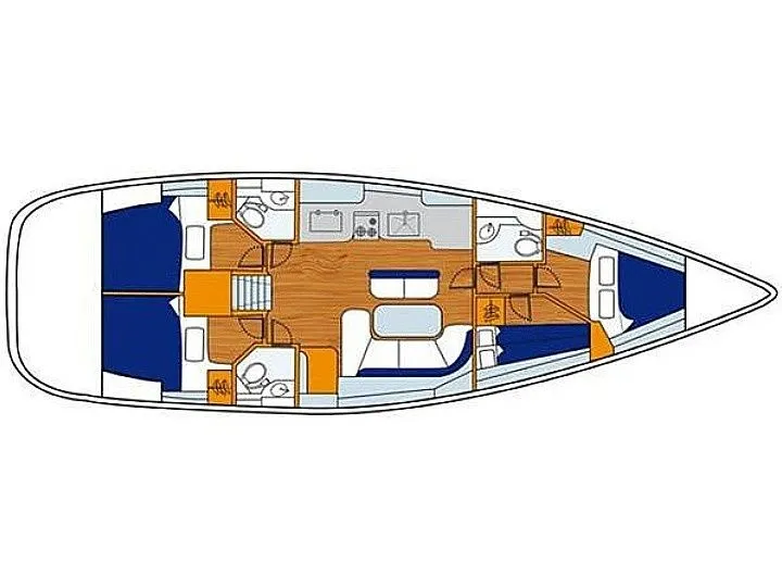 Charter a 14.3m Beneteau 473 Sailing Yacht in Talamone