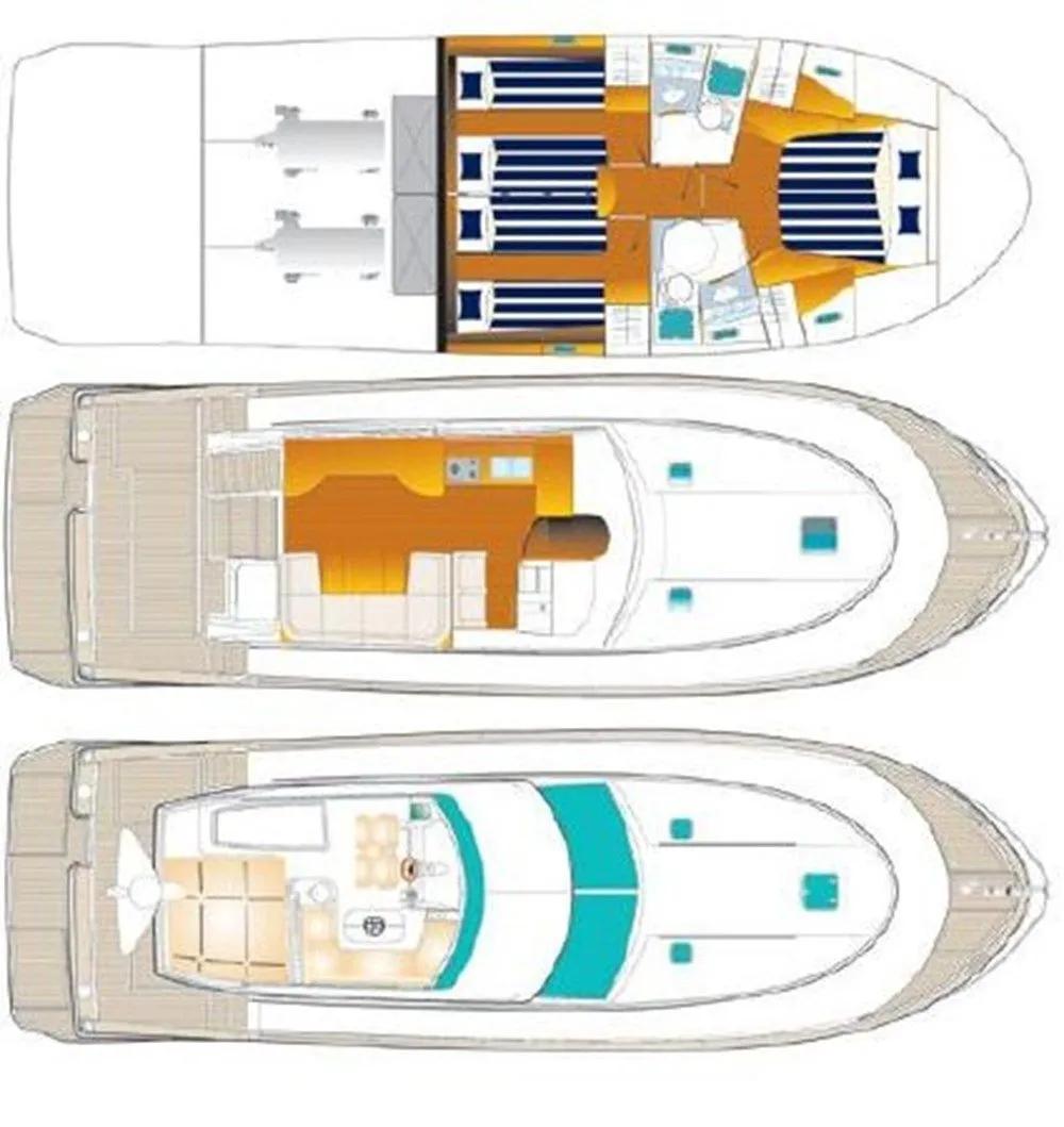 Rent a 13.95m Motor Yacht Beneteau Antares 13.80 in Tučepi