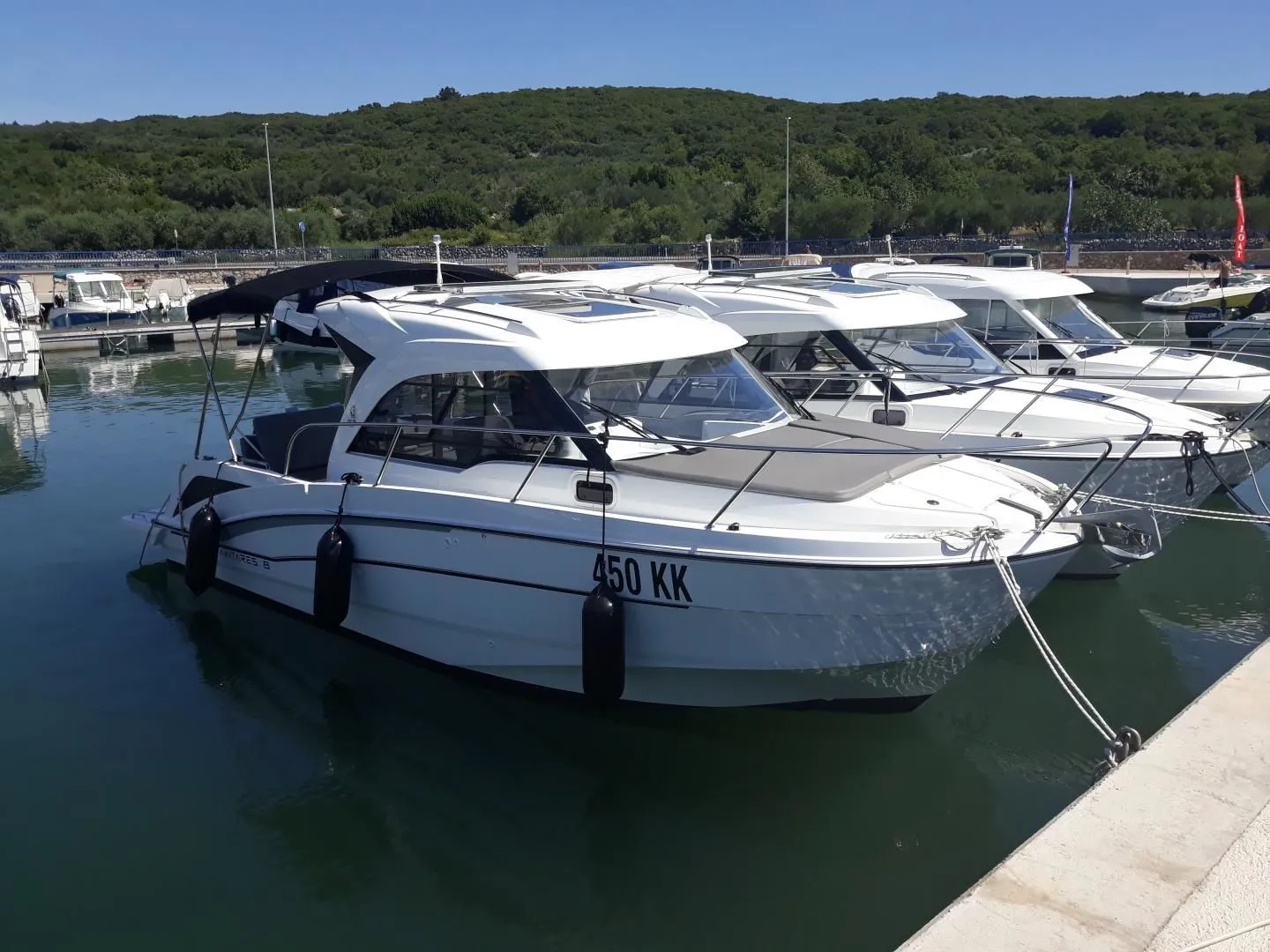 Explore Krk on a 8.23m Beneteau Antares 8 Motor Yacht Rental