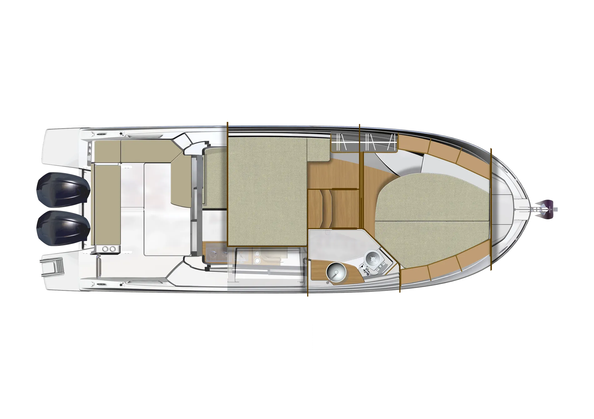 8.25m Wilkasy 2 Cabin Motor Yacht Hire