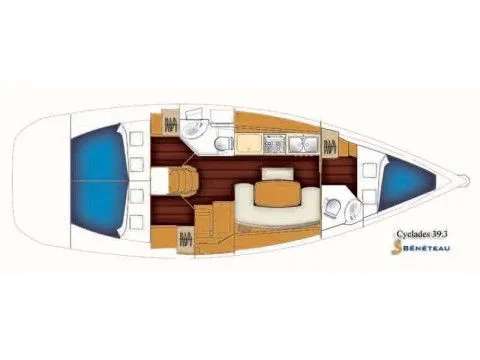 Rent a 11.97m Sailing Yacht Beneteau Cyclades 39.3 in Yerseke