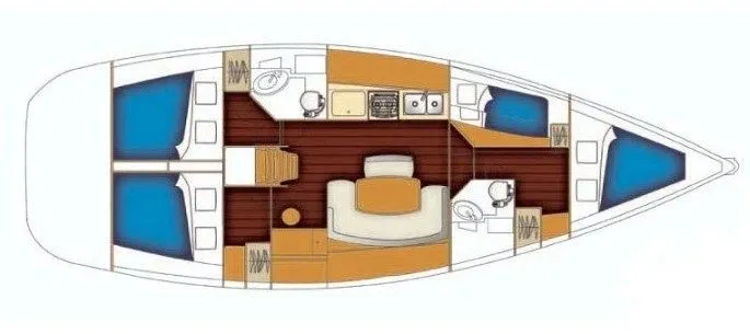 Explore Athens on a 13.26m 5 Cabin Sailing Yacht Rental