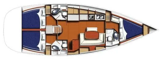 13.25m Salerno Sailing Yacht Beneteau Cyclades 43.4 Hire