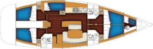 Explore Corfu Town on a 15.62m Rental Sailing Yacht Beneteau Cyclades 50