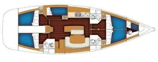 Rent a 15.6m Beneteau Cyclades 50 in Cagliari