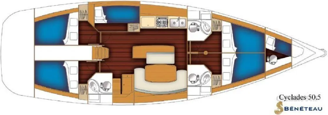 Explore Gdynia on a 15.24m Beneteau Cyclades 50 Sailing Yacht Rental