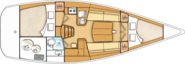 10.85m Jezera 2 Cabin Sailing Yacht Hire