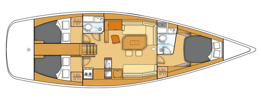 Explore Simuni on a 14.07m 3 Cabin Sailing Yacht Rental