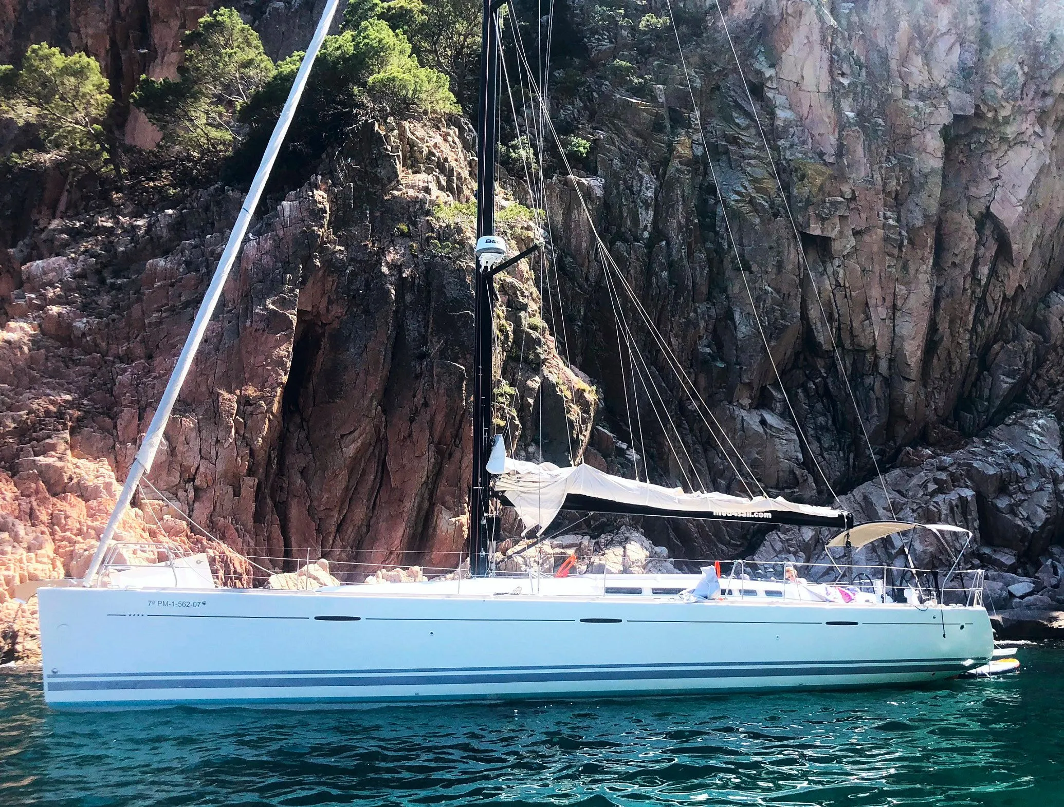 Explore Palamos on a 14.99m Rental Beneteau First 50