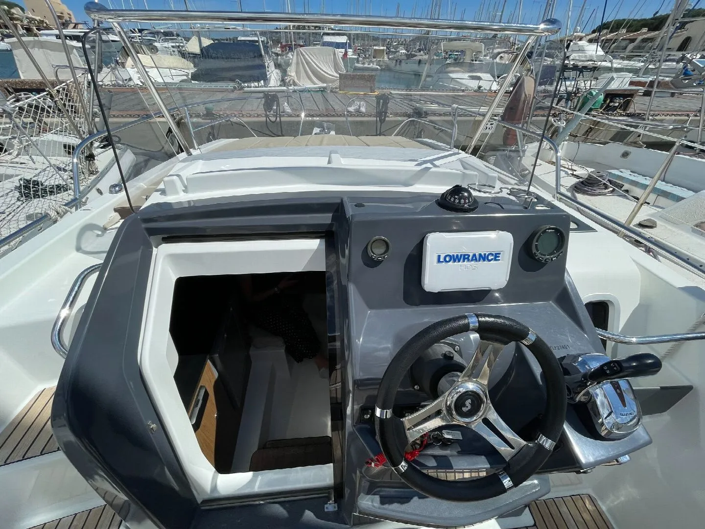 Explore Cogolin on a 7.64m Rental Motor Boat