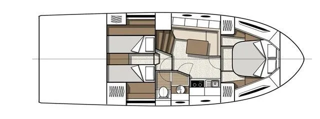 12.67m Cogolin 2 Cabin Motor Yacht Hire