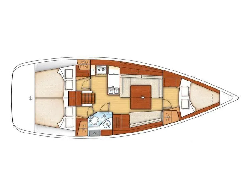 11.13m Mahón Beneteau Oceanis 37 Sailing Yacht Hire