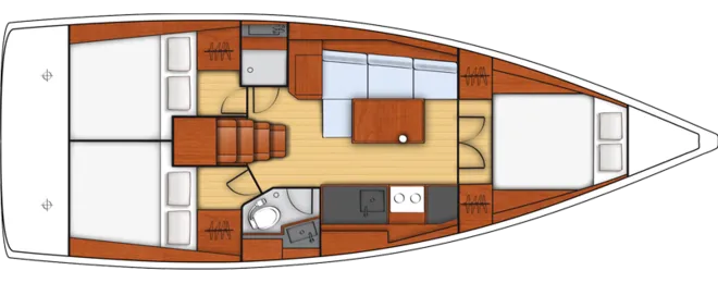 11.55m Isla Canela 3 Cabin Sailing Yacht Hire