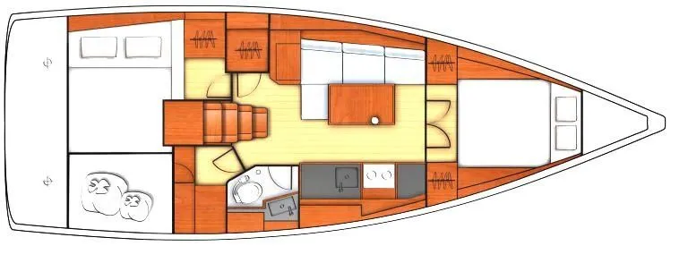 Kaş Kiralık Beneteau Oceanis 38 11.5m Yelkenli Yat