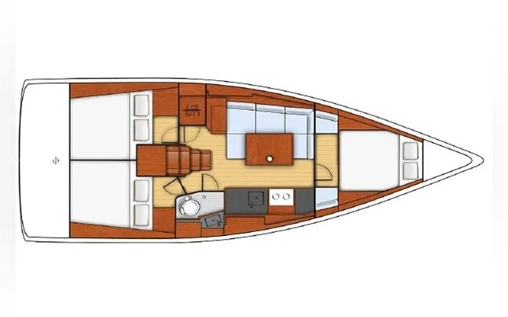 Rent a 11.5m Sailing Yacht Beneteau Oceanis 38.1 in Golfe-Juan