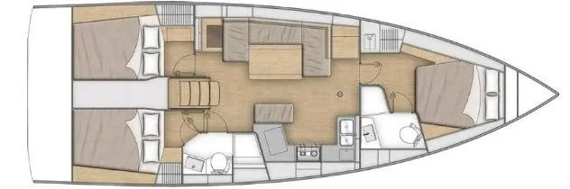12.8m Sami 3 Cabin Sailing Yacht Hire