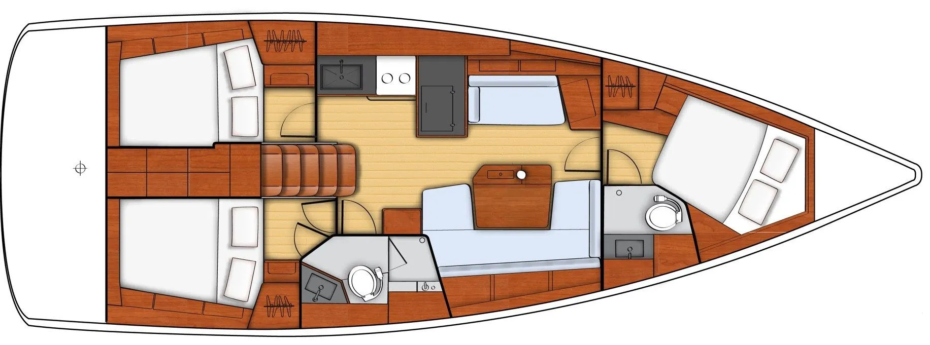 Explore Skiathos Town on a 12.03m Rental Sailing Yacht Beneteau Oceanis 41.1