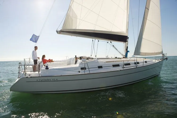 Explore Corfu Town on a 13m Rental Beneteau Oceanis 43