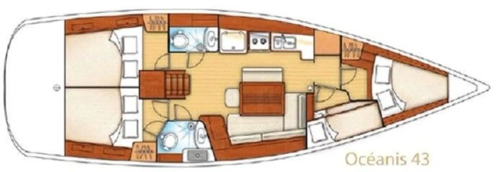 12.75m Palma de Mallorca Beneteau Oceanis 43 Sailing Yacht Hire