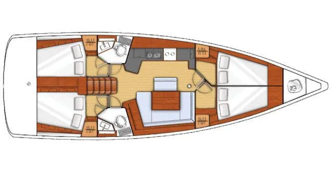 13.7m Vlychada Sailing Yacht Beneteau Oceanis 45 Hire