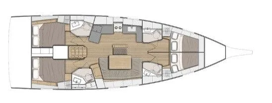 14.6m Castiglioncello 4 Cabin Sailing Yacht Hire