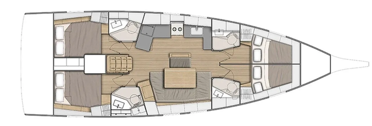 Explore Orhaniye on a 14.6m Beneteau Oceanis 46.1 Sailing Yacht Rental