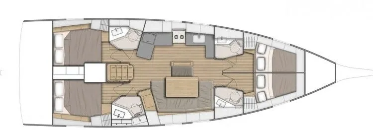 Turgutreis Kiralık Beneteau Oceanis 46.1 14.6m Yelkenli Yat