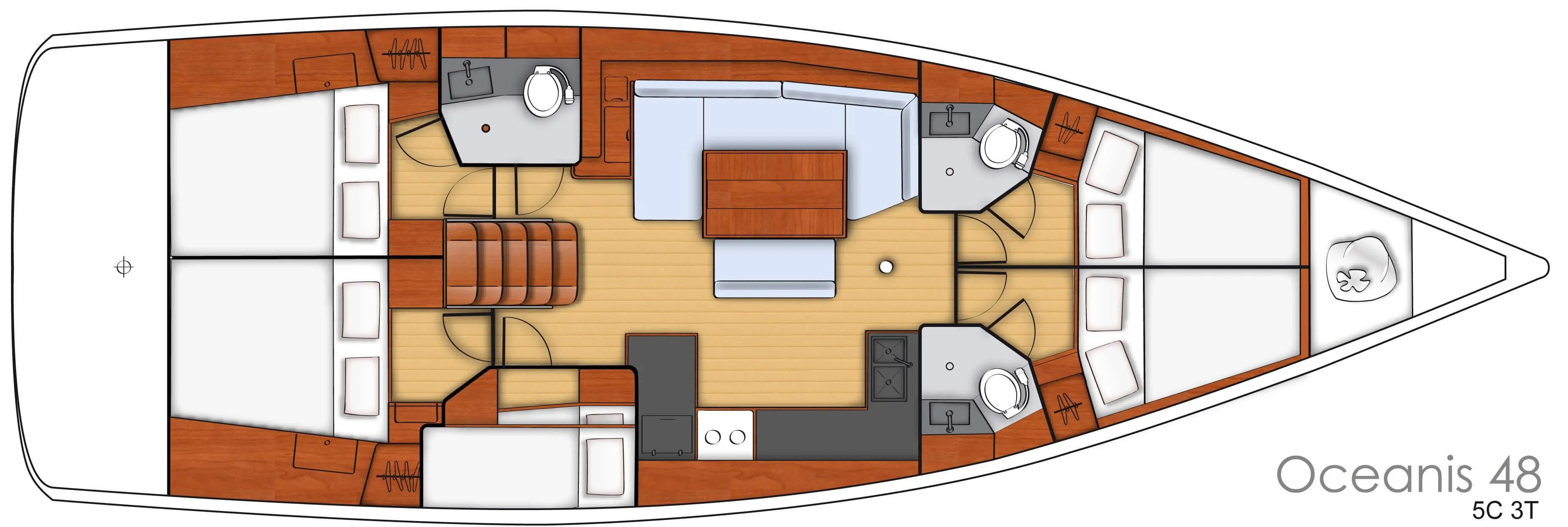 Explore Procida on a 14.6m Rental Sailing Yacht Beneteau Oceanis 48