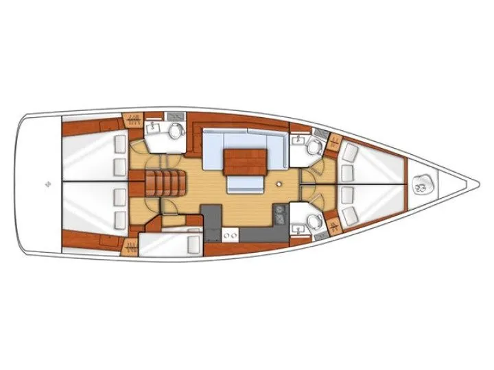 Explore Cannigione on a 14.6m Rental Beneteau Oceanis 48