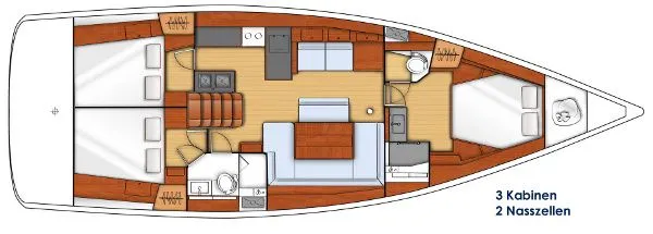 Kaş 14.6m Kiralık Beneteau Oceanis 48 Yelkenli Yat