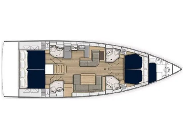 Rent a 15.94m Beneteau Oceanis 51 Sailing Yacht in Marina