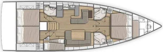 15.94m Skradin 6 Cabin Sailing Yacht Hire