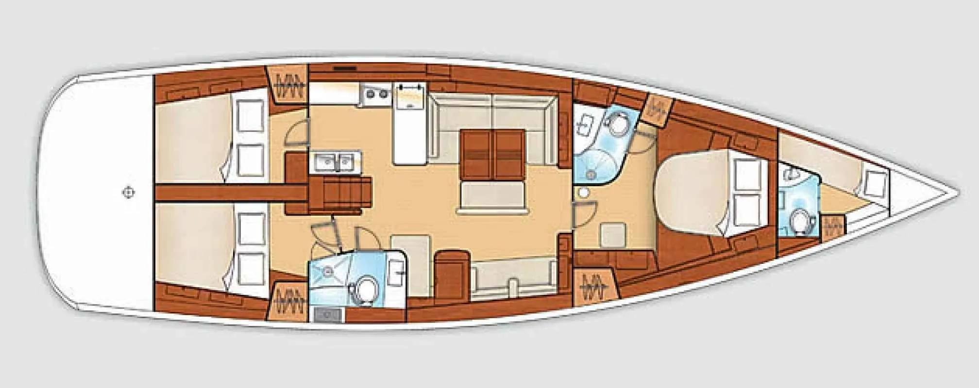 16.7m Ko Chang Beneteau Oceanis 54 Sailing Yacht Hire