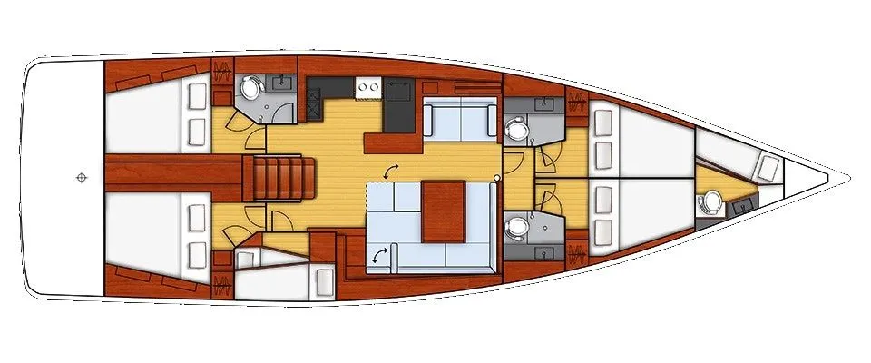 15.99m Lavrion 6 Cabin Sailing Yacht Hire