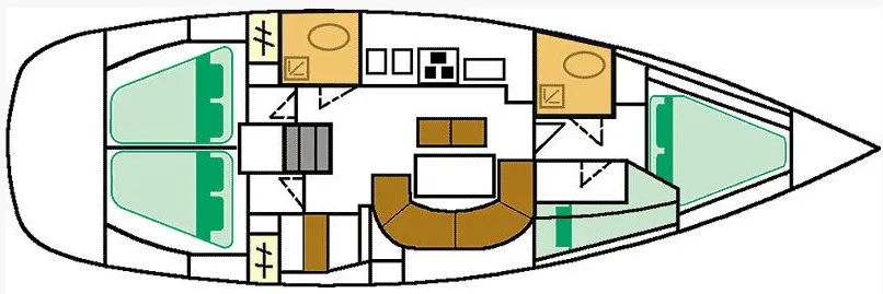 Charter a 12.5m Sailing Yacht Beneteau Oceanis Clipper 411 in Nea Peramos