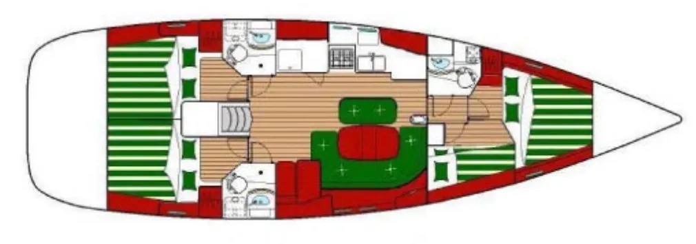 14.4m Vilanova de Arousa 4 Cabin Sailing Yacht Hire