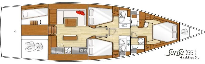 Explore La Paz on a 18.24m Rental Sailing Yacht Beneteau Sense 55