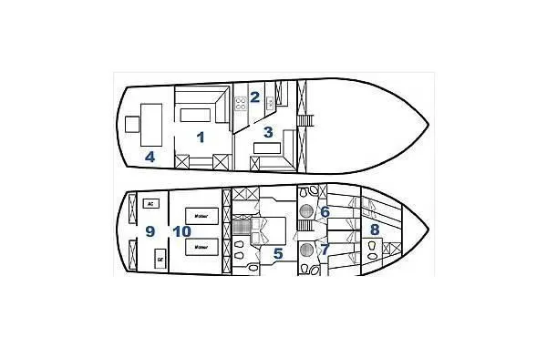 17.6m Nydri Motor Yacht Canados 58 Hire