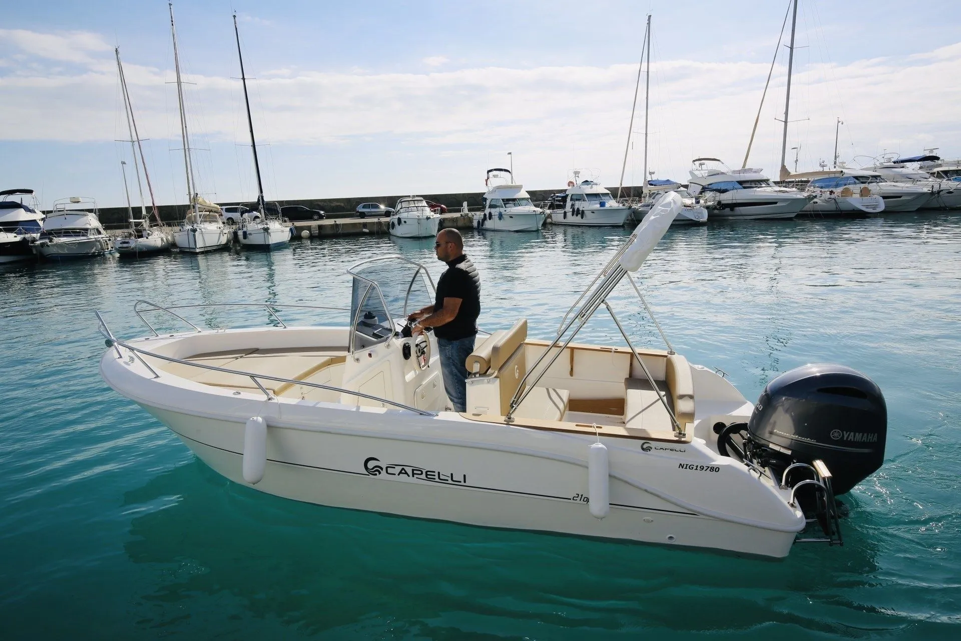 Explore Saint-Laurent-du-Var on a 6.5m Rental Capelli 21 Open