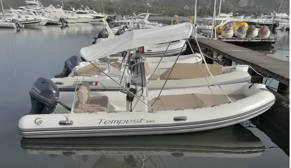 Explore Cannigione on a 5.32m Capelli Tempest 530 Motor Boat Rental