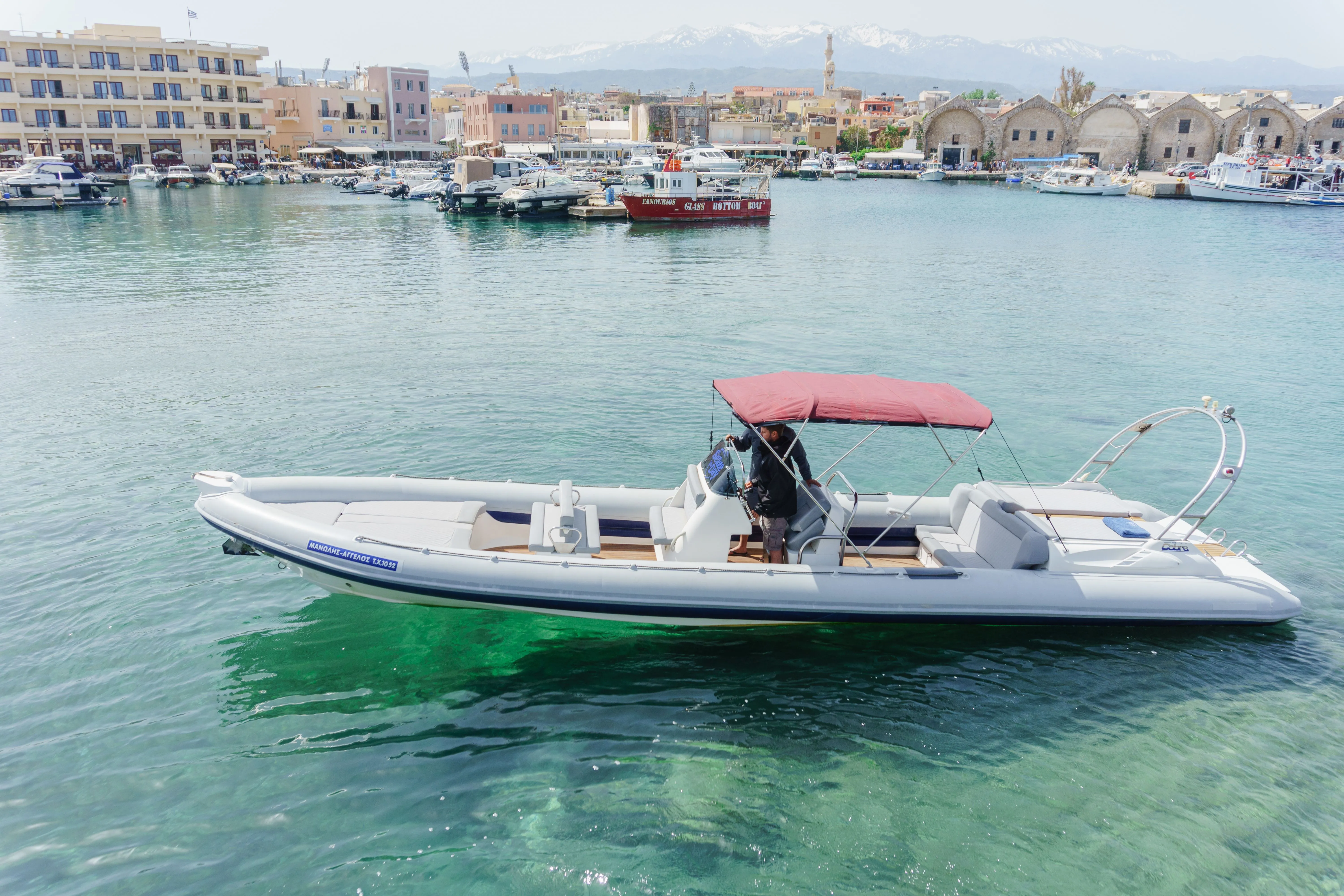 Rent a 10.6m Cobra RIB Boat Royal in Trachilos