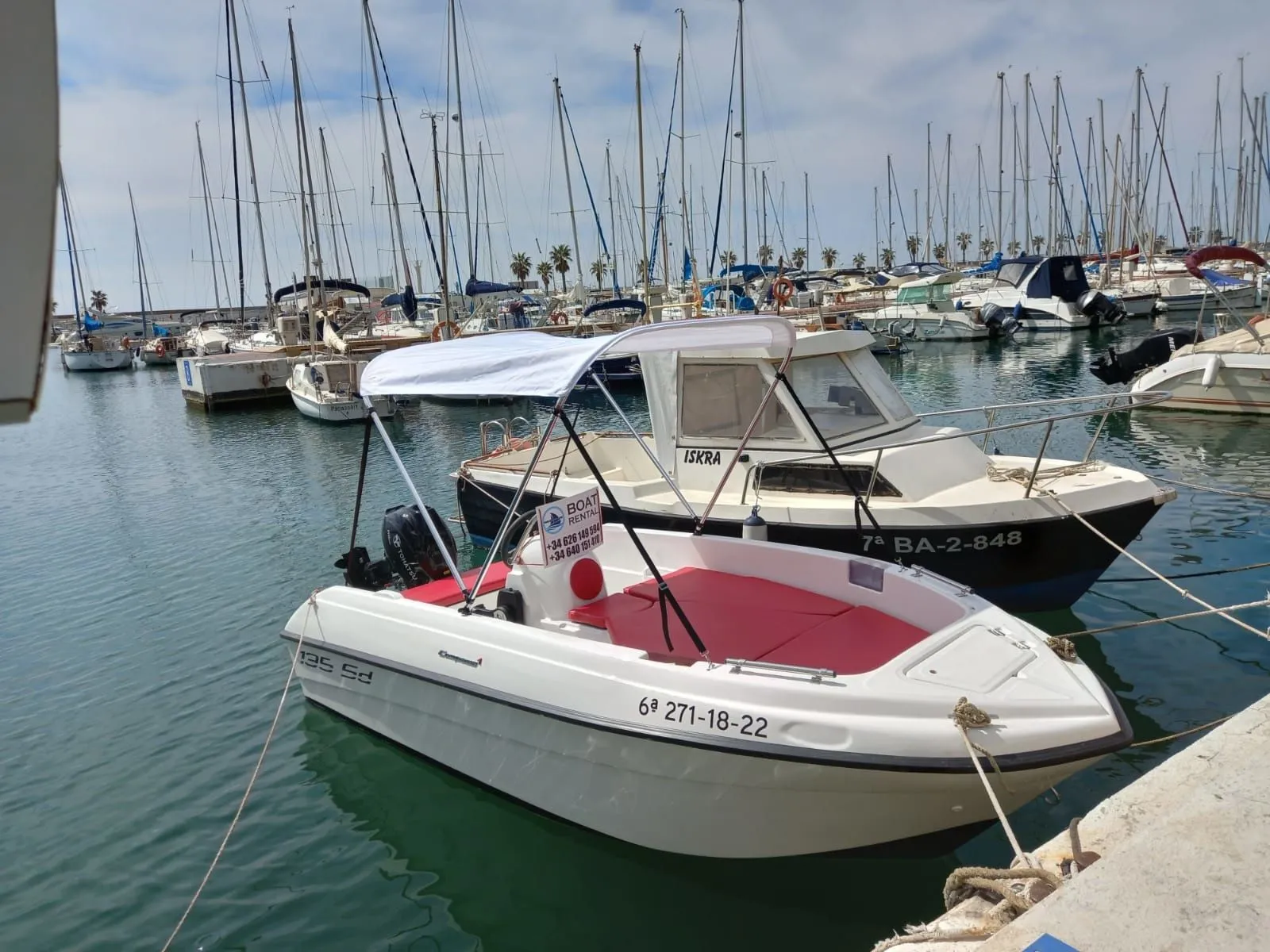 Explore Sitges on a 4.07m Rental Compass 135