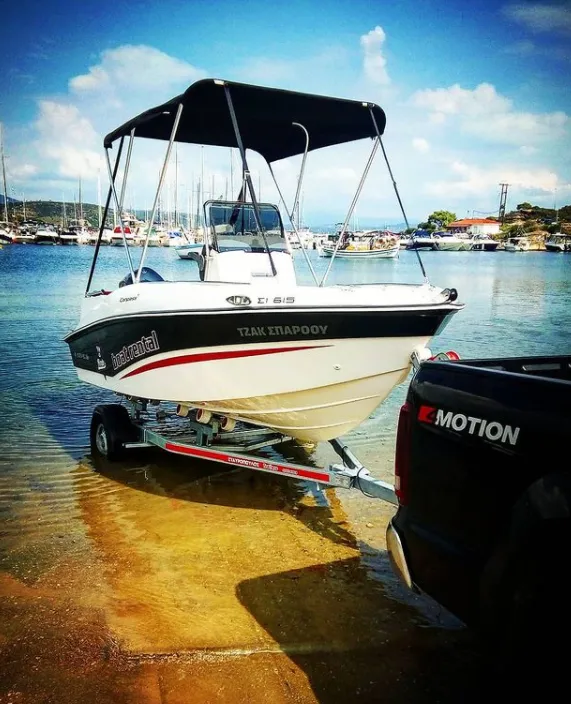 Explore Nikiti on a 4.5m Rental Motor Boat