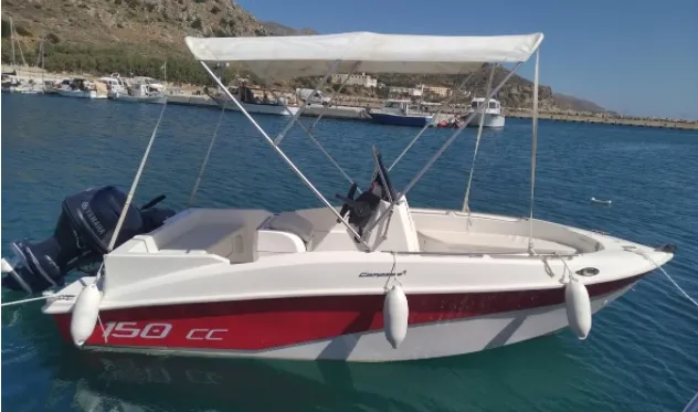 4.55m Kolymvari Motor Boat Compass 150cc Hire