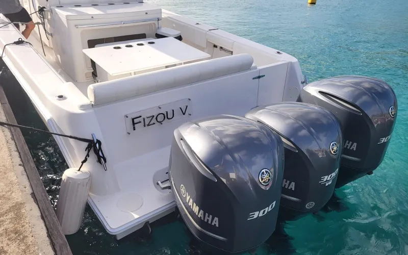Explore Gustavia on a 9.96m Rental Motor Boat