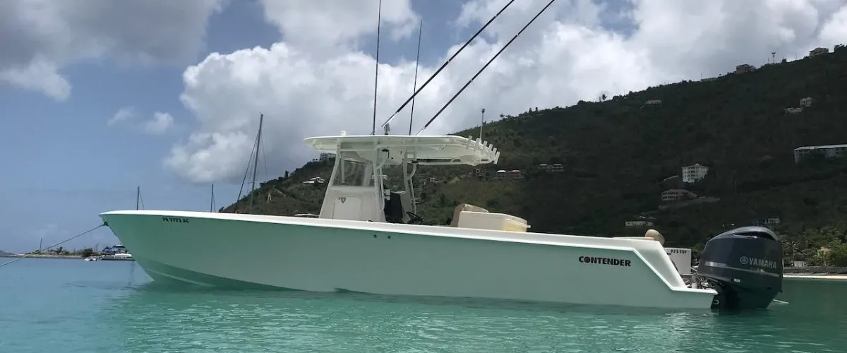 Explore Gustavia on a 9.96m Rental Motor Boat