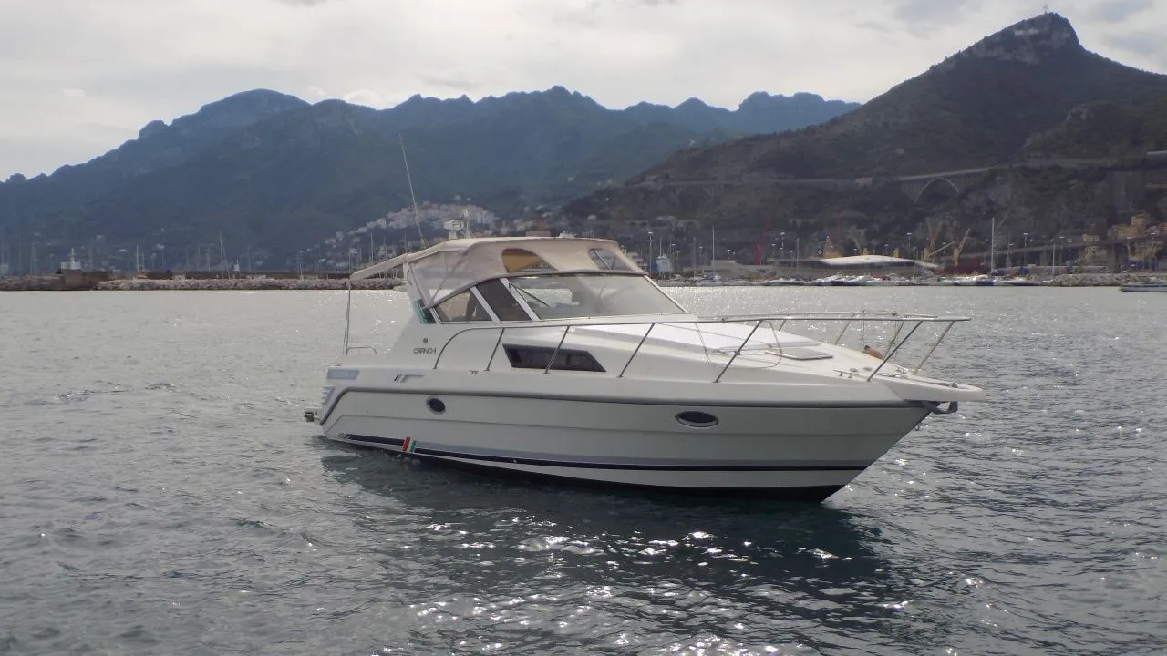 Explore Salerno on a 10.02m Rental Motor Yacht Cranchi 32